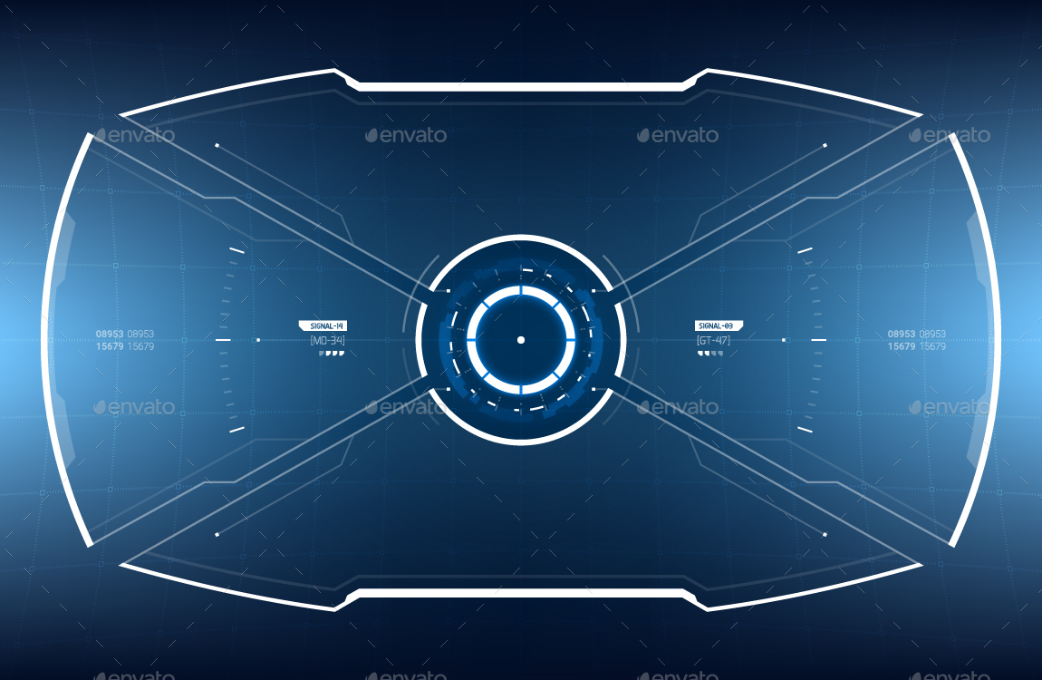 Conceptual 10 Futuristic Hi-Tech HUD Set by CreativeCore22 | GraphicRiver