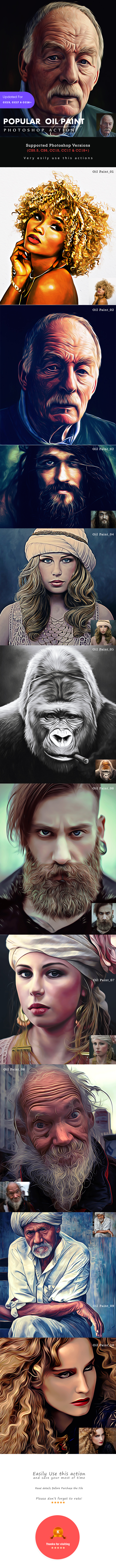 Popular Oil Painting Action - Photo Effects Actions