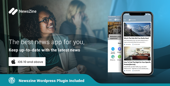 NewsZine - iOS | A complete News / Magazine App | Wordpress Plugin Included - CodeCanyon Item for Sale