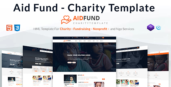 Aid Fund Charity Non Profit HTML Template by Unique Theme ThemeForest