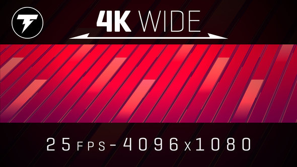 Red Bars 4K Wide, Motion Graphics | VideoHive