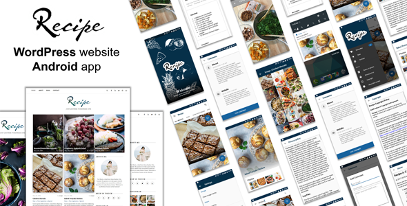 Android Recipe App with WordPress Theme - CodeCanyon Item for Sale