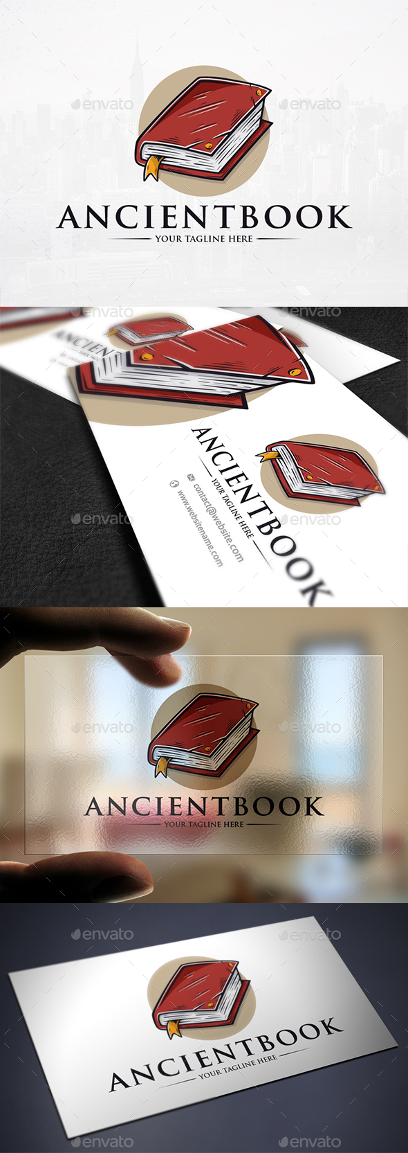 Ancient Book Logo Template - Objects Logo Templates