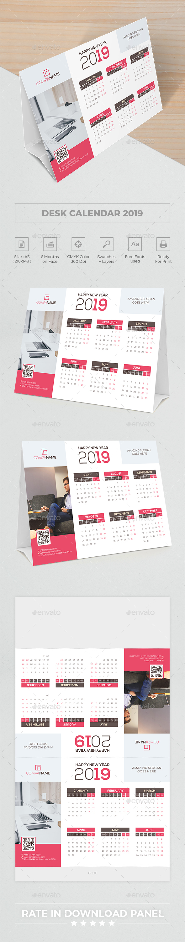Desk Calendar 2019 - Calendars Stationery