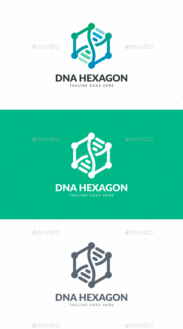 DNA Hexagon Logo - Symbols Logo Templates