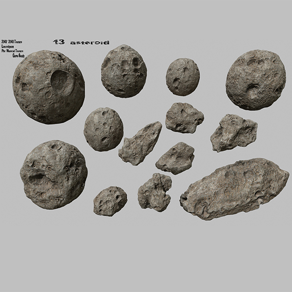 asteroid set - 3Docean 22556182