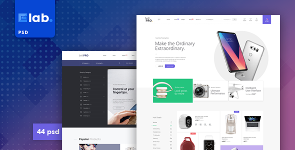 E-lab - eCommerce PSD Template - Shopping Retail
