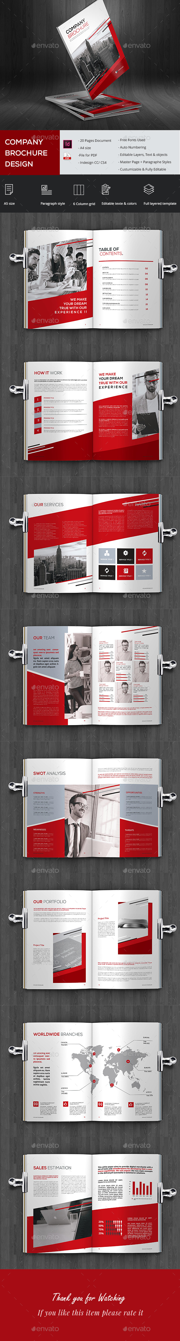 Stylish Company Brochure - Brochures Print Templates