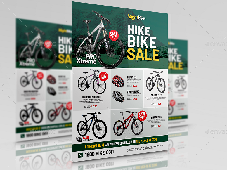 Bicycle Sale Flyer, Print Templates | GraphicRiver