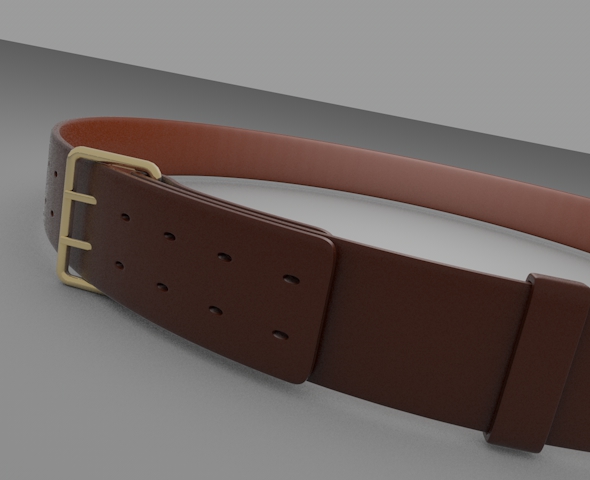 3D Leather Belt - 3Docean 22556940