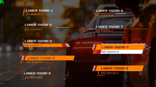 Racer Lower Thirds - VideoHive 20540605