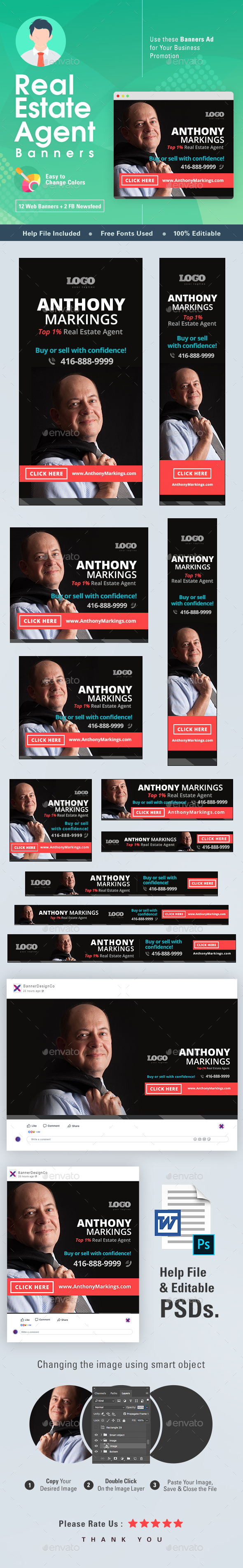 Real Estate Web Banner Set - Banners & Ads Web Elements