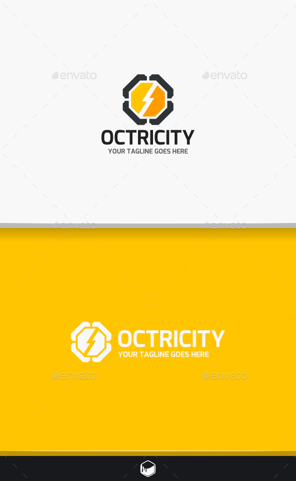 Octagon Electro Logo - Symbols Logo Templates