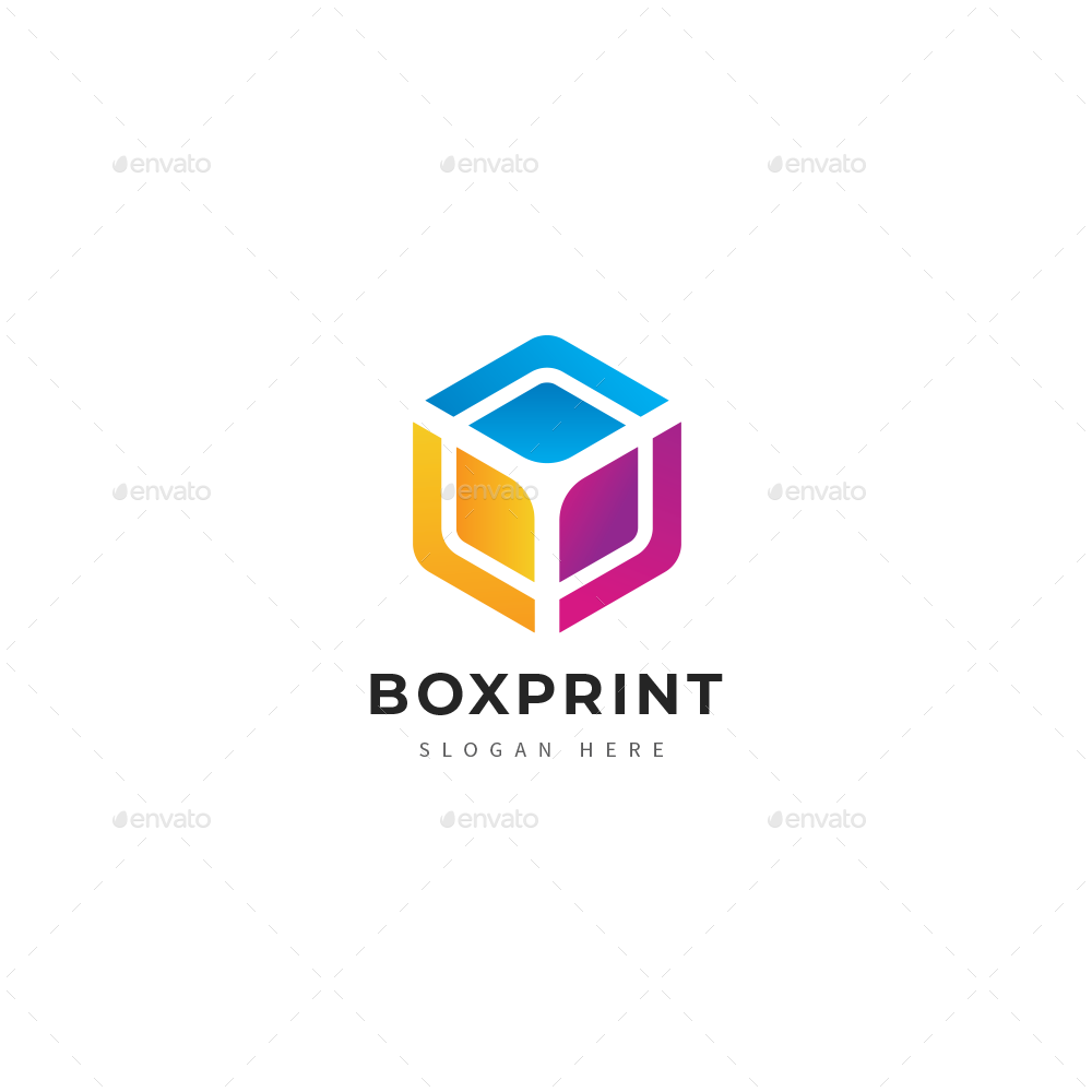 CMYK Box Print & Media Logo by ad_studios99 | GraphicRiver