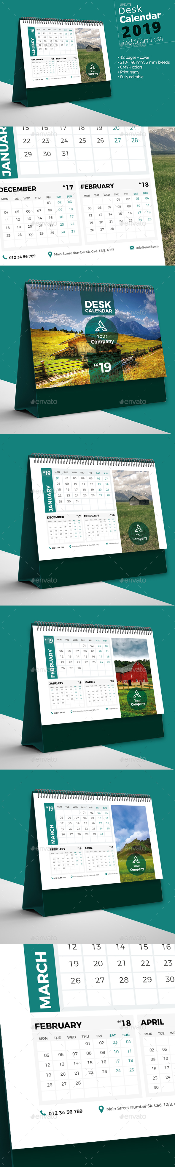 Desk Calendar 2019 - Calendars Stationery