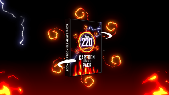 220+ Cartoon Elements - VideoHive 22561087