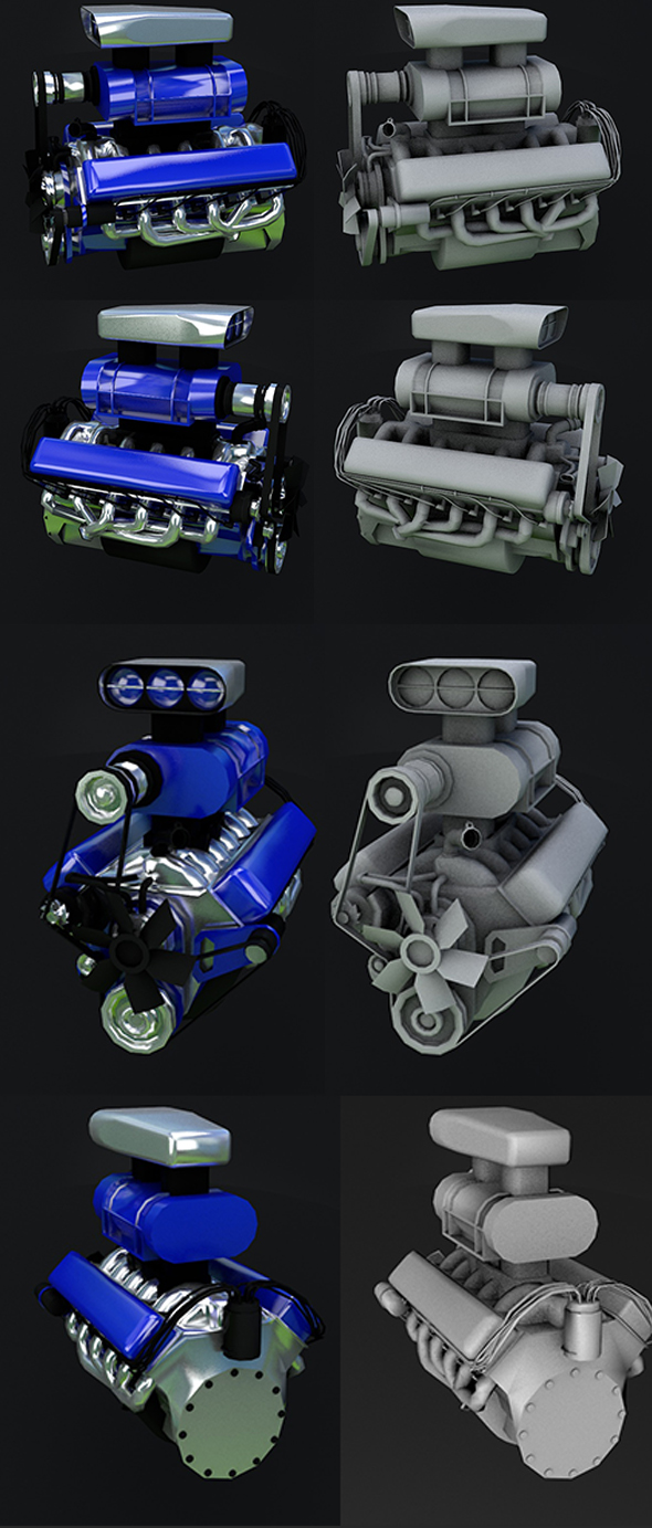 Turbo engine 3D - 3Docean 22561319