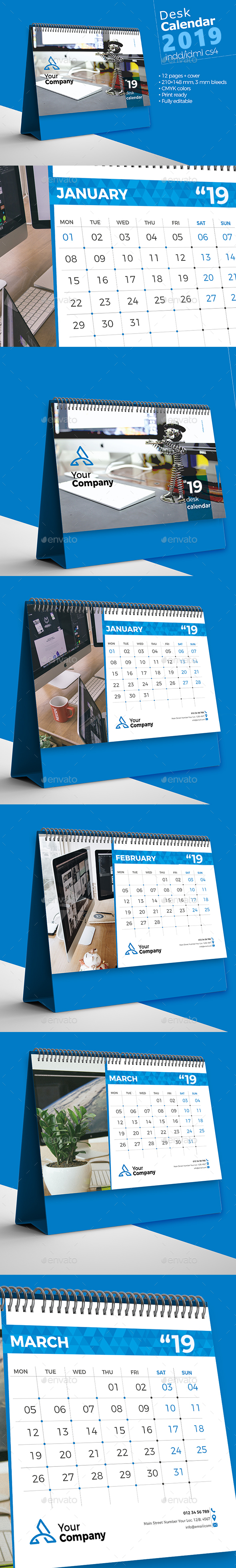 Desk Calendar 2019 v1 - Calendars Stationery