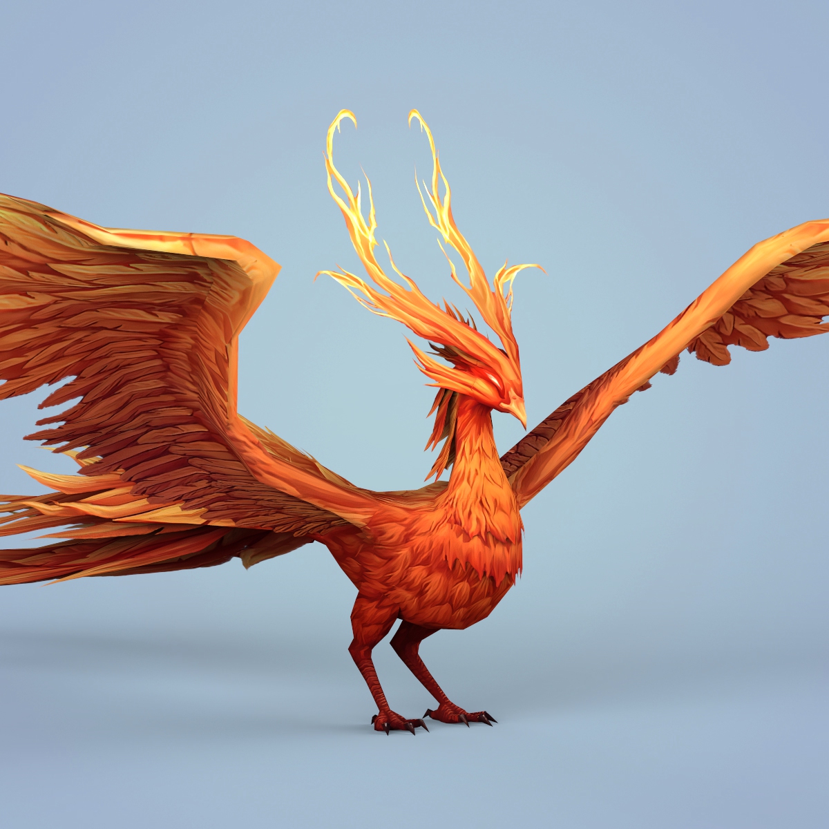 Fire Bird Phoenix By Treeworld3d 3docean