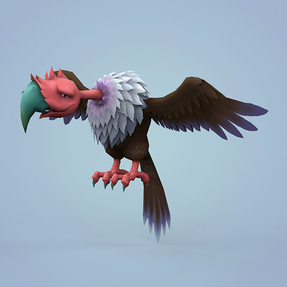 Fantasy Cartoon Vulture - 3Docean 22561712