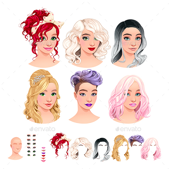 Fashion Female Avatars - People Characters