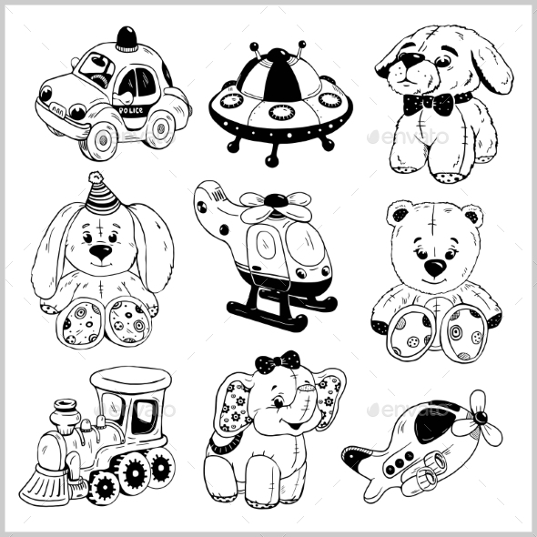 Baby Toy Set - Man-made Objects Objects