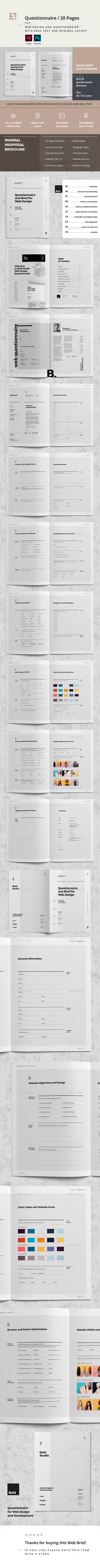 Questionnaire Web Design - Informational Brochures