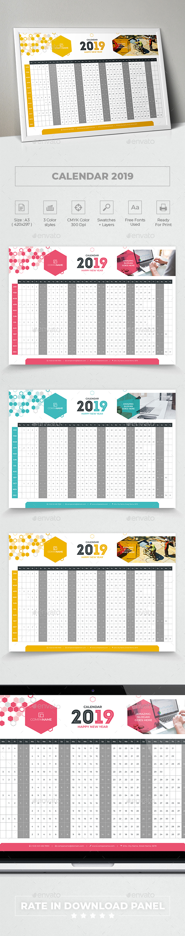 Calendar 2019 - Calendars Stationery