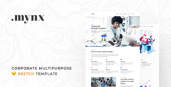 Mynx - Corporate Multipurpose Sketch Template - Sketch Templates