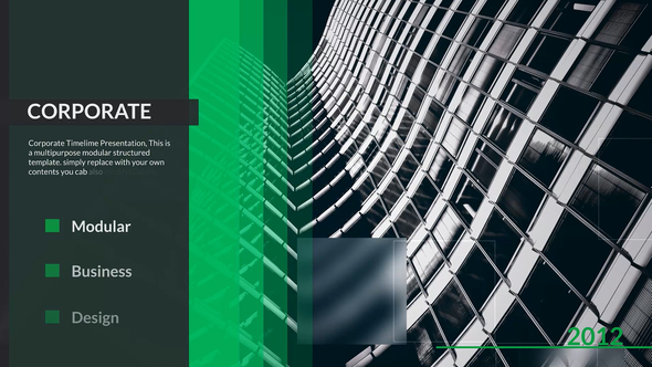 Business Timeline Video Displays template preview