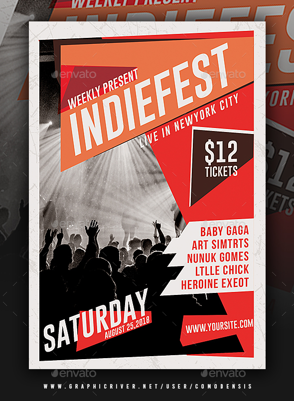 Indie Flyer Template - Clubs & Parties Events