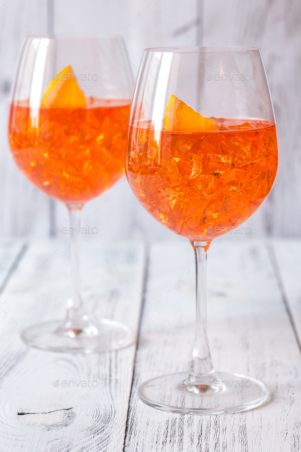 Glass of Aperol Spritz cocktail Stock Photo by Alex9500 | PhotoDune