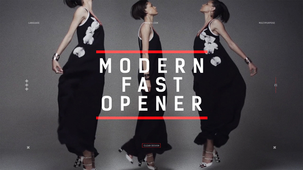 Modern Fast Opener / Dynamic Typography / Fashion Event Promo / Clean Stomp Rhythmic
