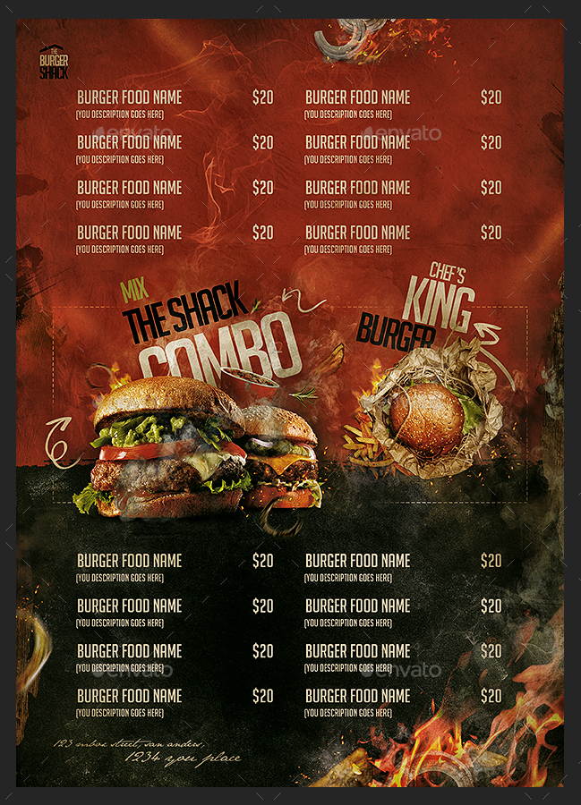 the burger stack menu