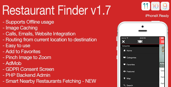 Restaurant Finder Full iOS Application v1.7 - CodeCanyon Item for Sale