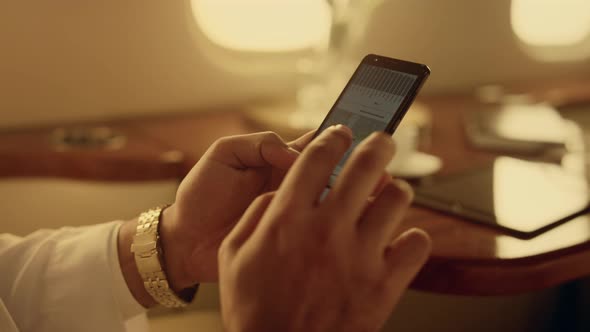 Successful Manager Checking Financial Statistics alt