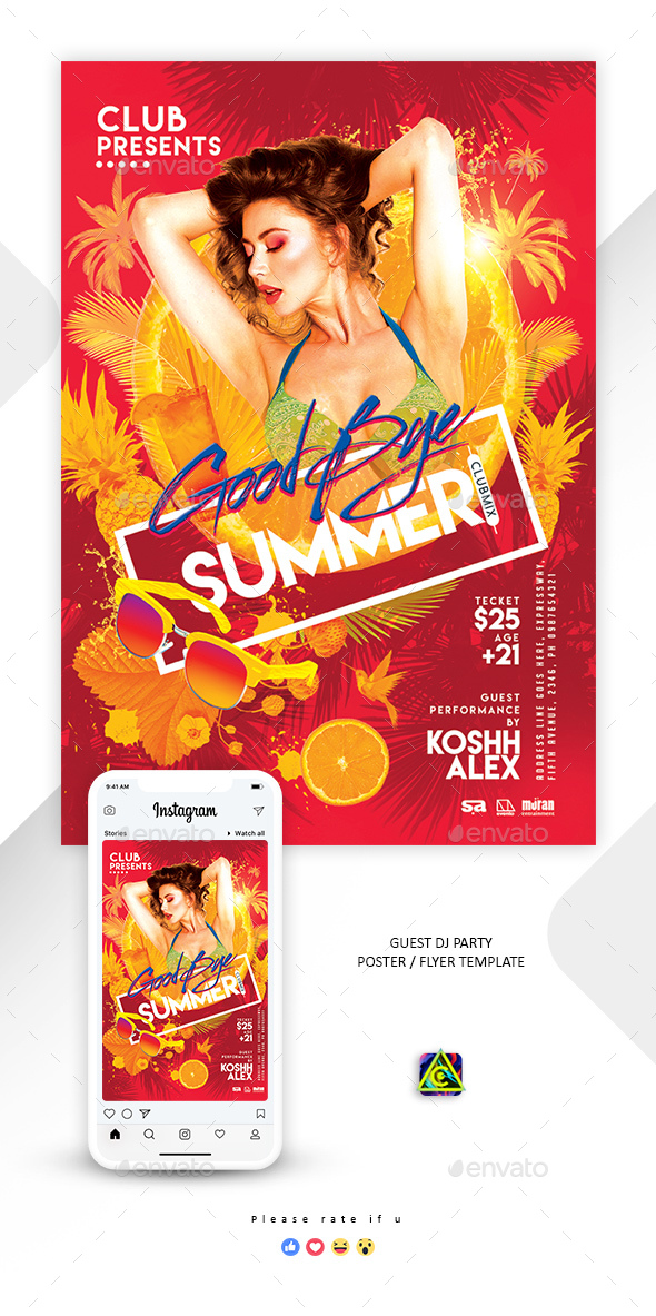 Good Bye Summer Poster / Flyer - Clubs & Parties Events