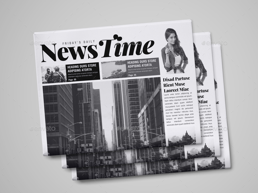 20 Page Newspaper Design v4 in Newsletter Templates - product preview 1