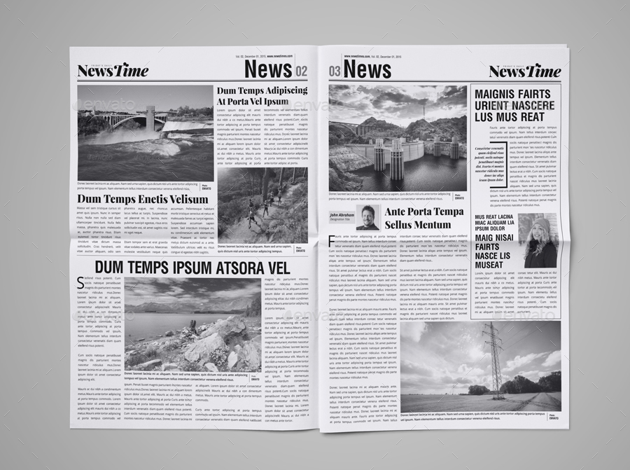20 Page Newspaper Design v4 in Newsletter Templates - product preview 3