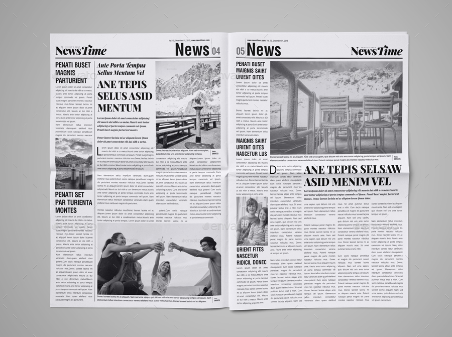 20 Page Newspaper Design v4 in Newsletter Templates - product preview 4