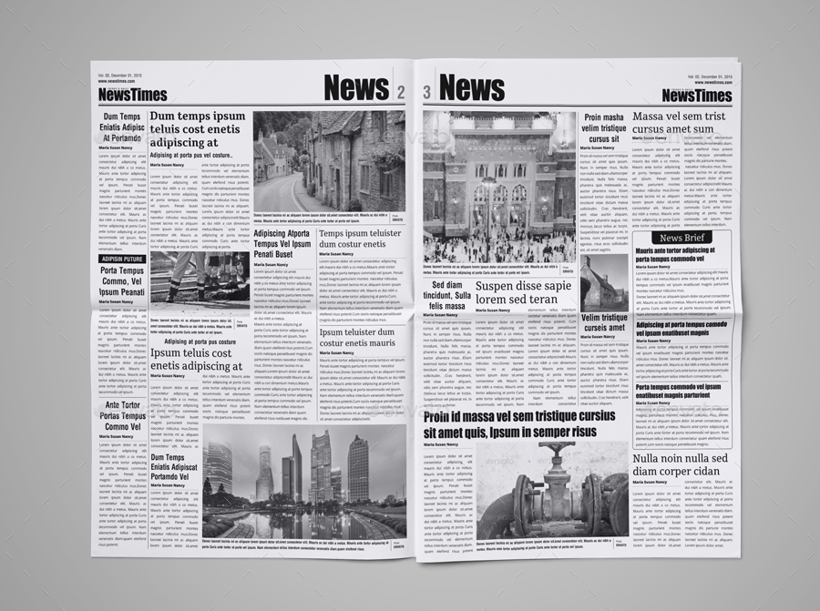 24 Page Newspaper Design v3, Print Templates | GraphicRiver