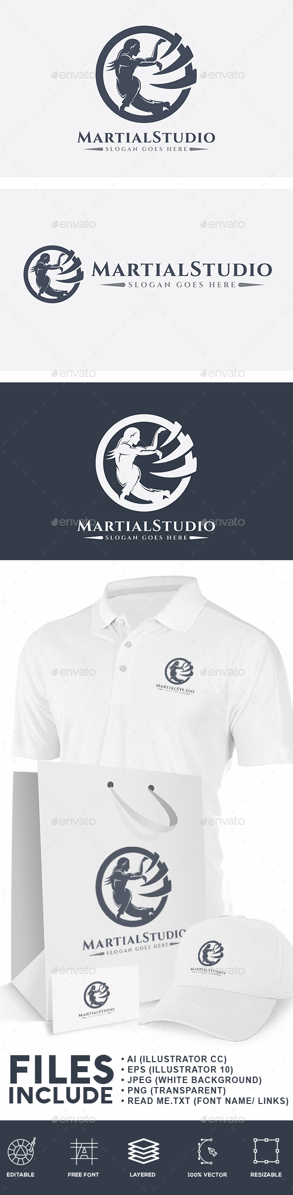 Martial Studio Logo - Humans Logo Templates