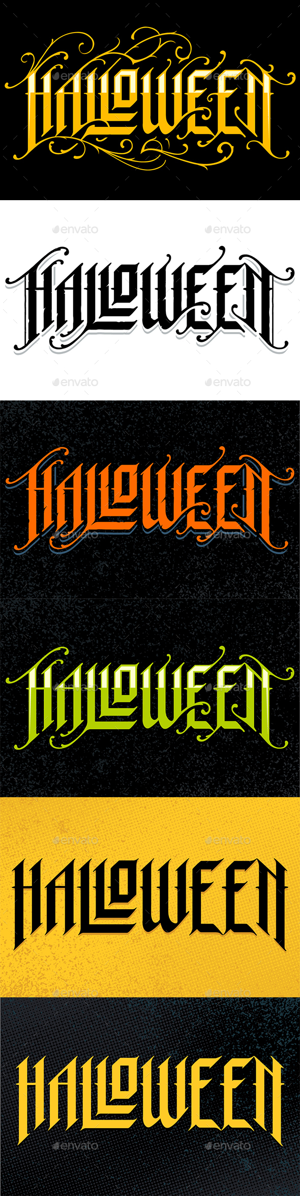 Halloween Gothic Lettering - Halloween Seasons/Holidays