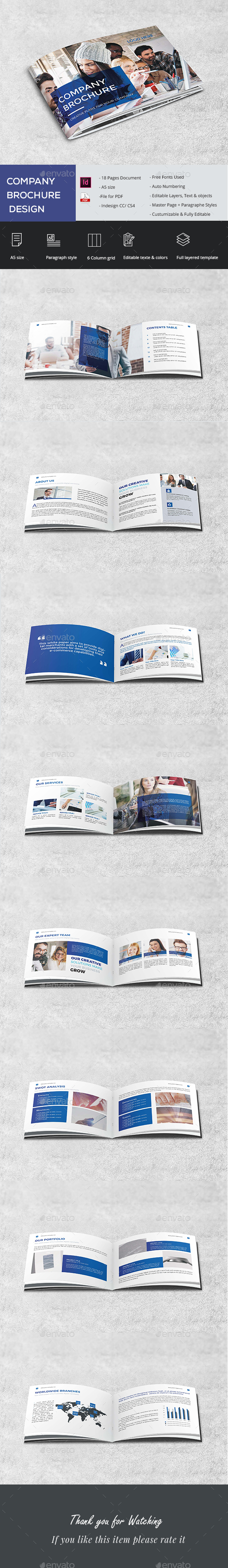 A5 Company Brochure - Brochures Print Templates