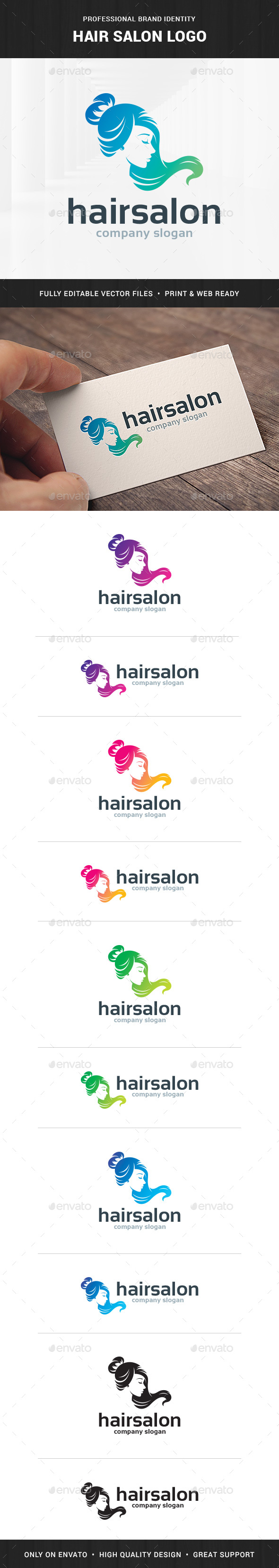 Hair Salon - Female Logo - Logo Templates