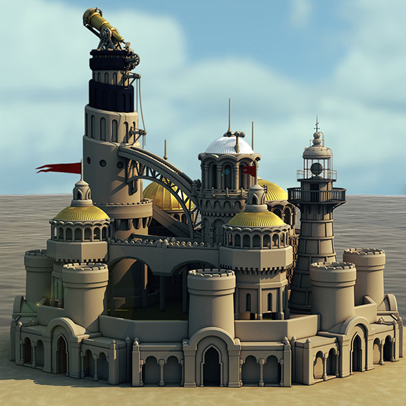 Castle Island 3D - 3Docean 22572878