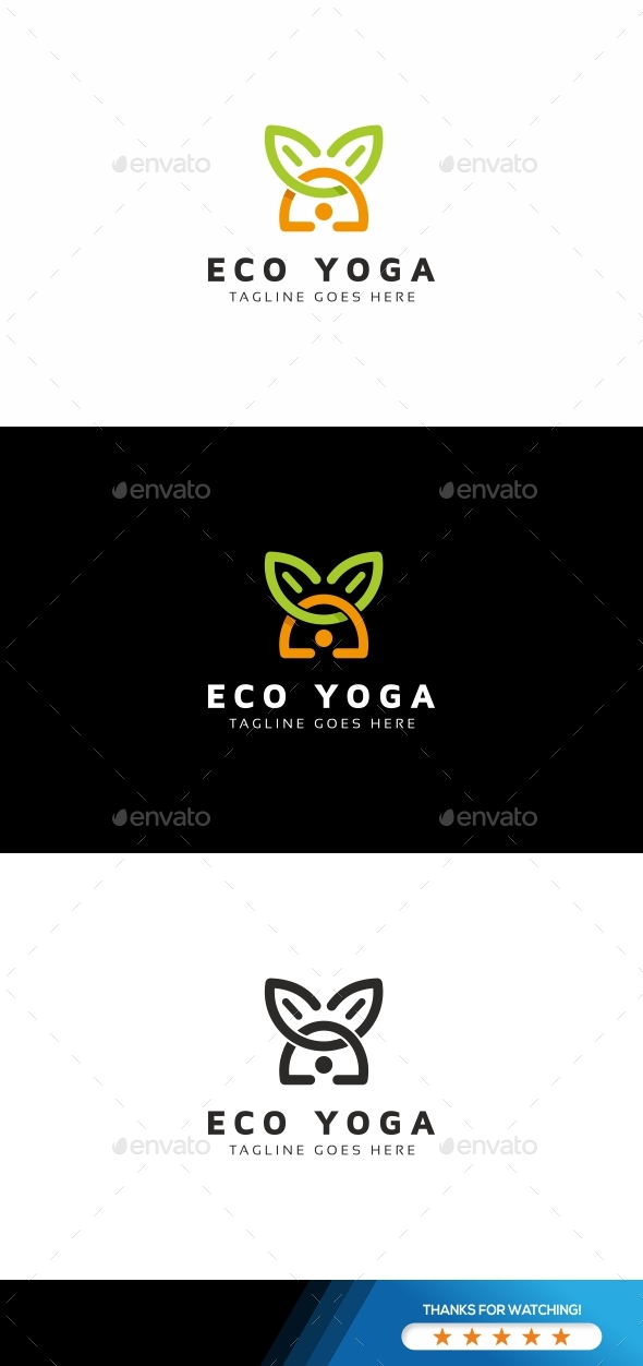 Eco Yoga Logo - Nature Logo Templates