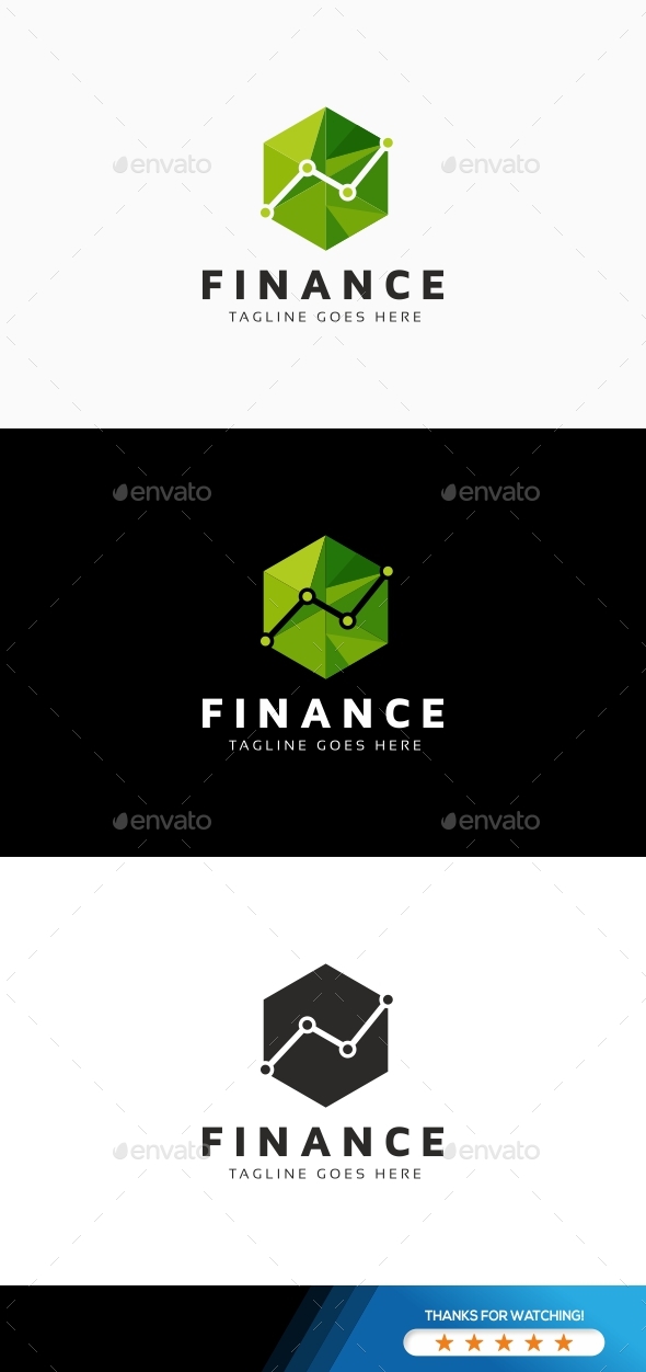 Finance Hexagon Logo - Symbols Logo Templates