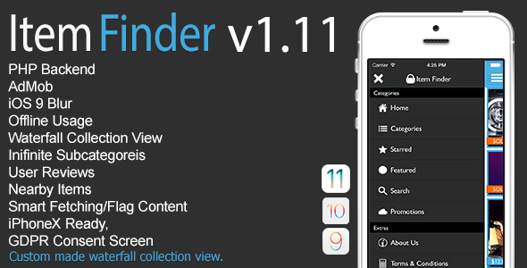 Item Finder MarketPlace Full iOS App v1.11 - CodeCanyon Item for Sale