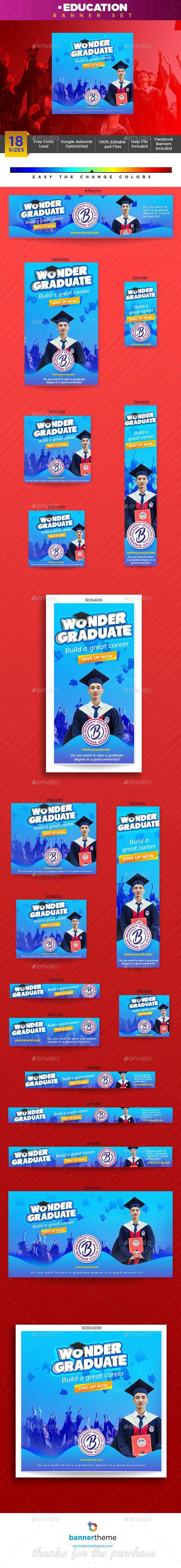 Education Banner - Banners & Ads Web Elements